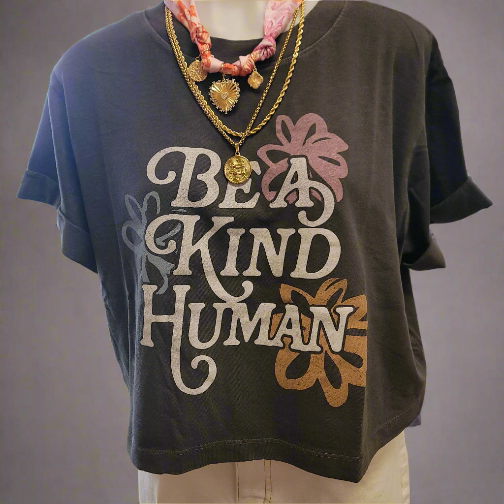 Girl Dangerous - Be A Kind Human Cropped Tee