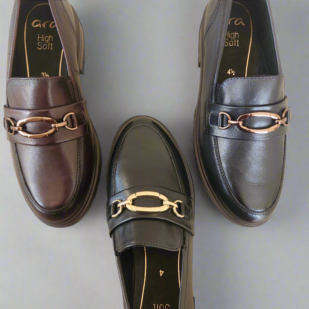 ARA Camellia loafer in black, navy or brown