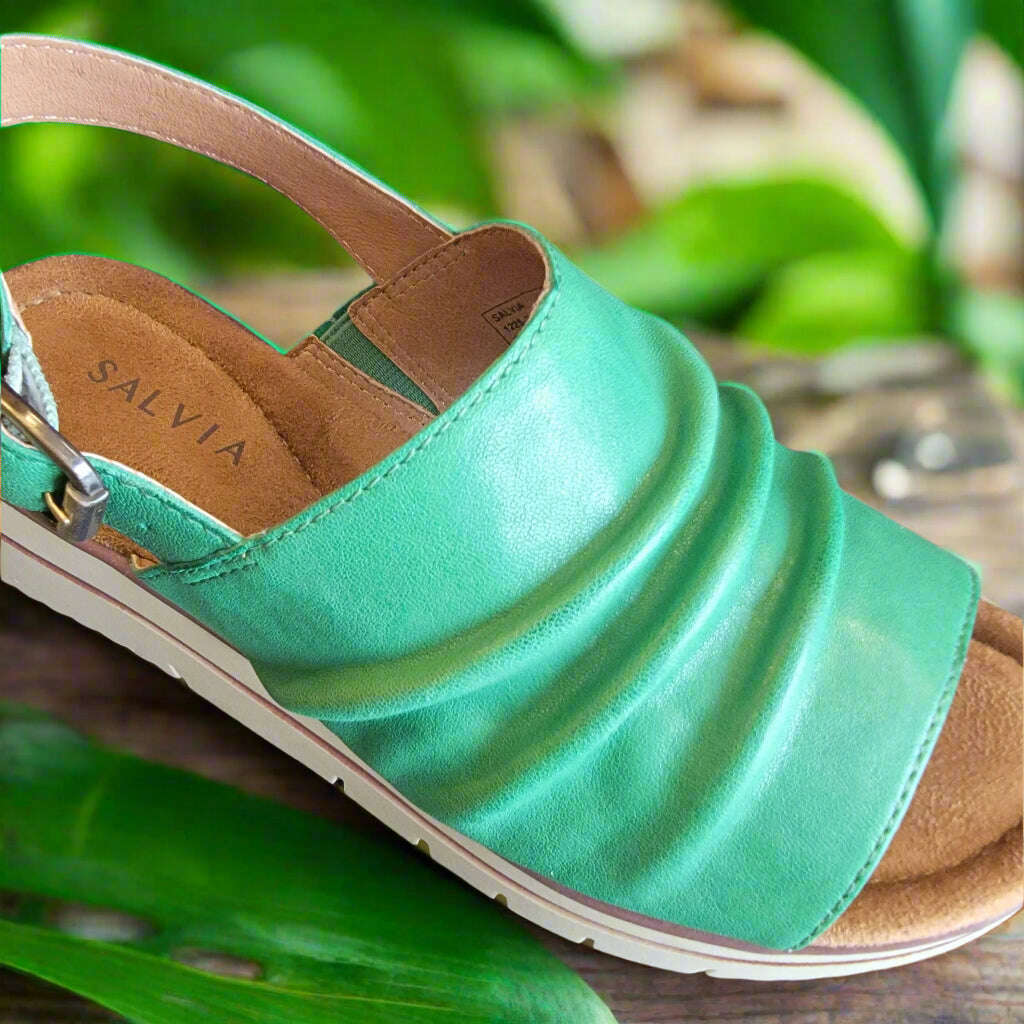 SALVIA - ALICE - Green, Sandals, Salvia, Plum Bottom