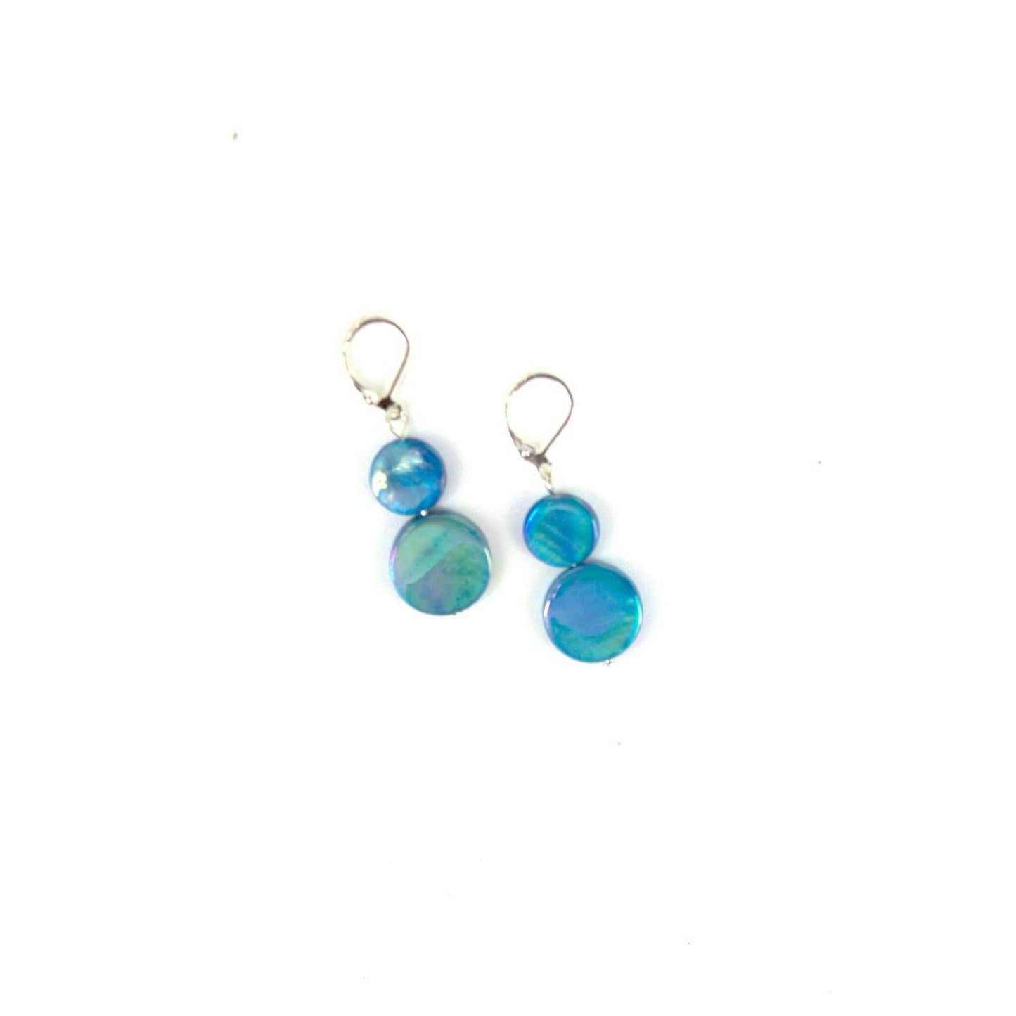 SEA LILY Turquoise MOP Earring, JEWELRY, Sea Lily, Plum Bottom