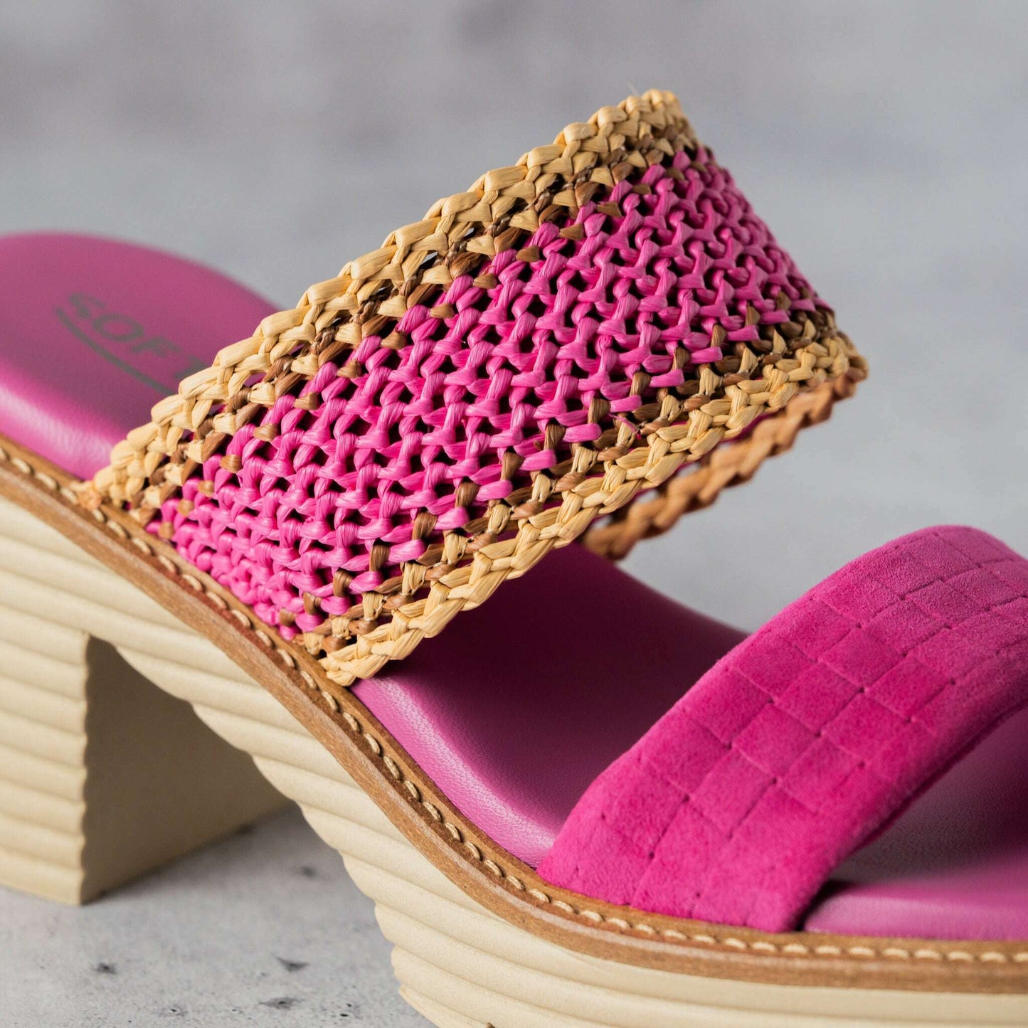 Softwaves - Blanca Sandal - Fuchsia or Lime Green, Sandals, SOFTWAVES, Plum Bottom