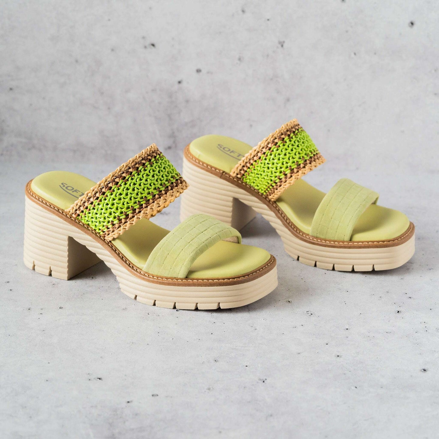 Softwaves - Blanca Sandal - Fuchsia or Lime Green, Sandals, SOFTWAVES, Plum Bottom