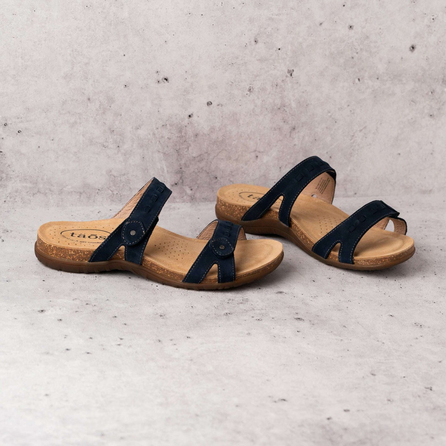 Taos - Bandalero - Red, Navy & Stone Nubuck, Sandals, TAOS, Plum Bottom