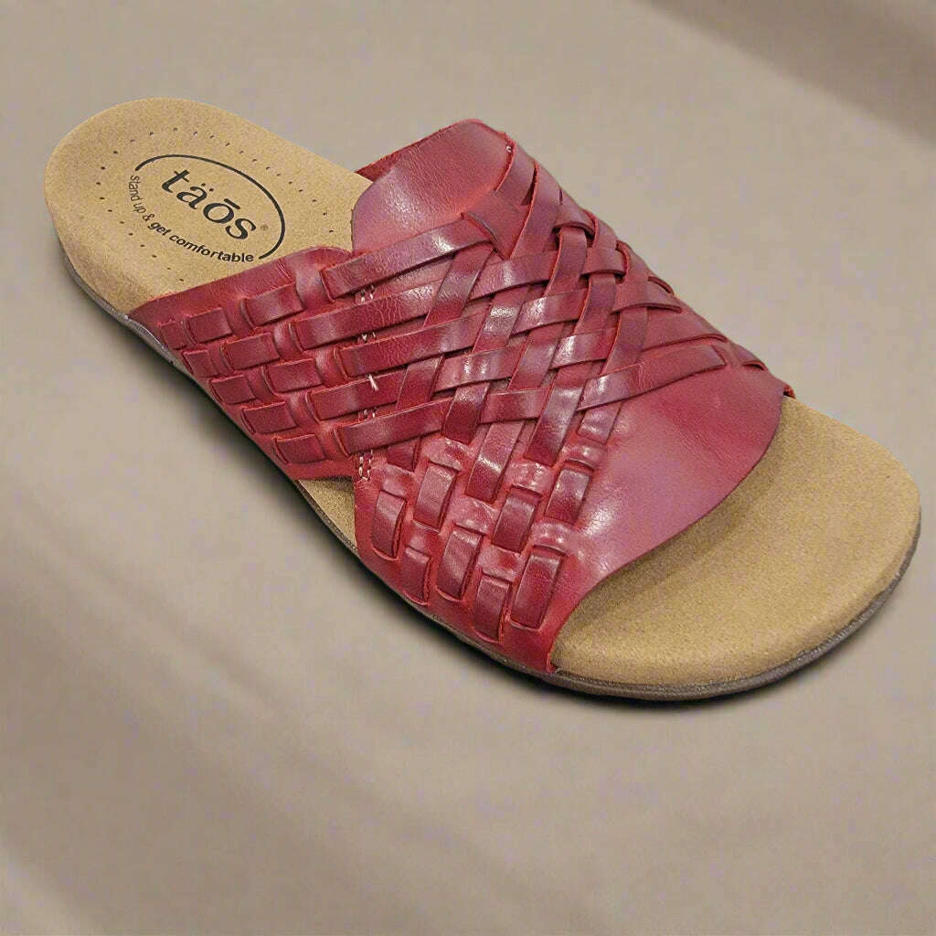TAOS - GURU - Red, Sandals, TAOS, Plum Bottom