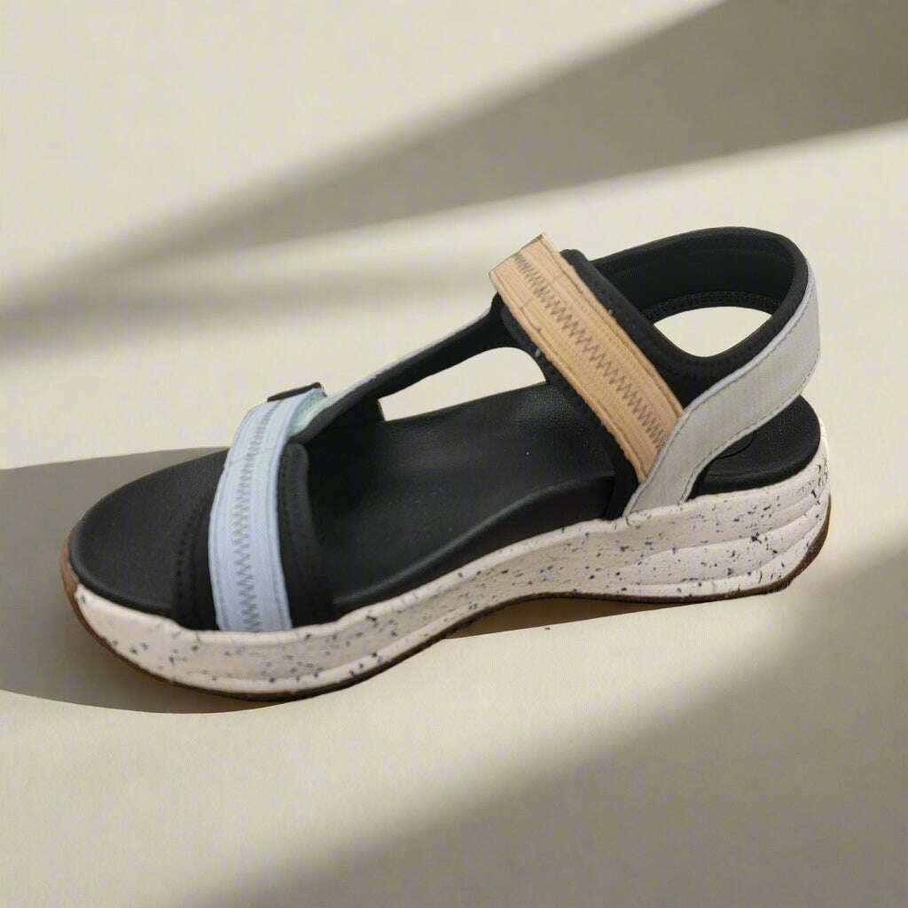 TAOS - SUPER SIDE - Retro Embossed Multi, Sandals, TAOS, Plum Bottom