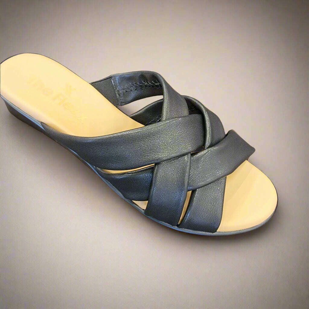 THE FLEXX - BRODY - Black & Cuoio, Sandals, THE FLEXX, Plum Bottom