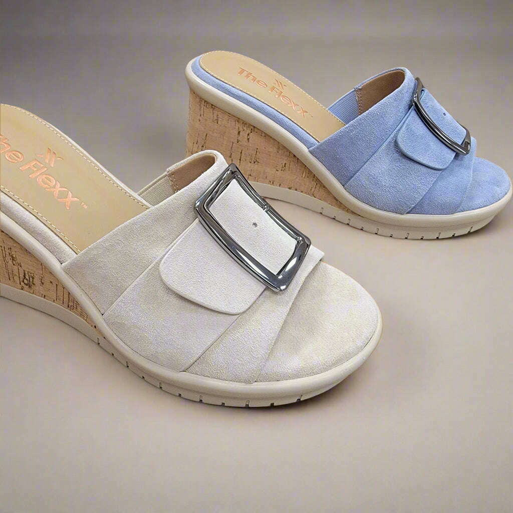 THE FLEXX - Mara - Sabbia & Cloud, Sandals, THE FLEXX, Plum Bottom