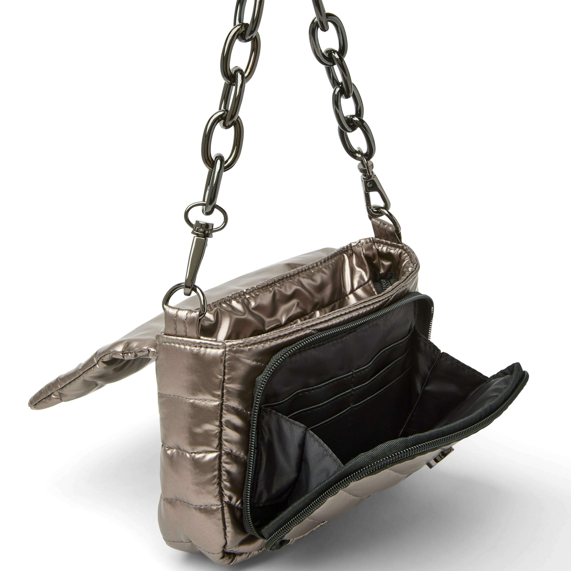 THINK ROYLN - Mini Muse in Pearl Latte and Pearl Black, Handbags, THINK ROYLN, Plum Bottom