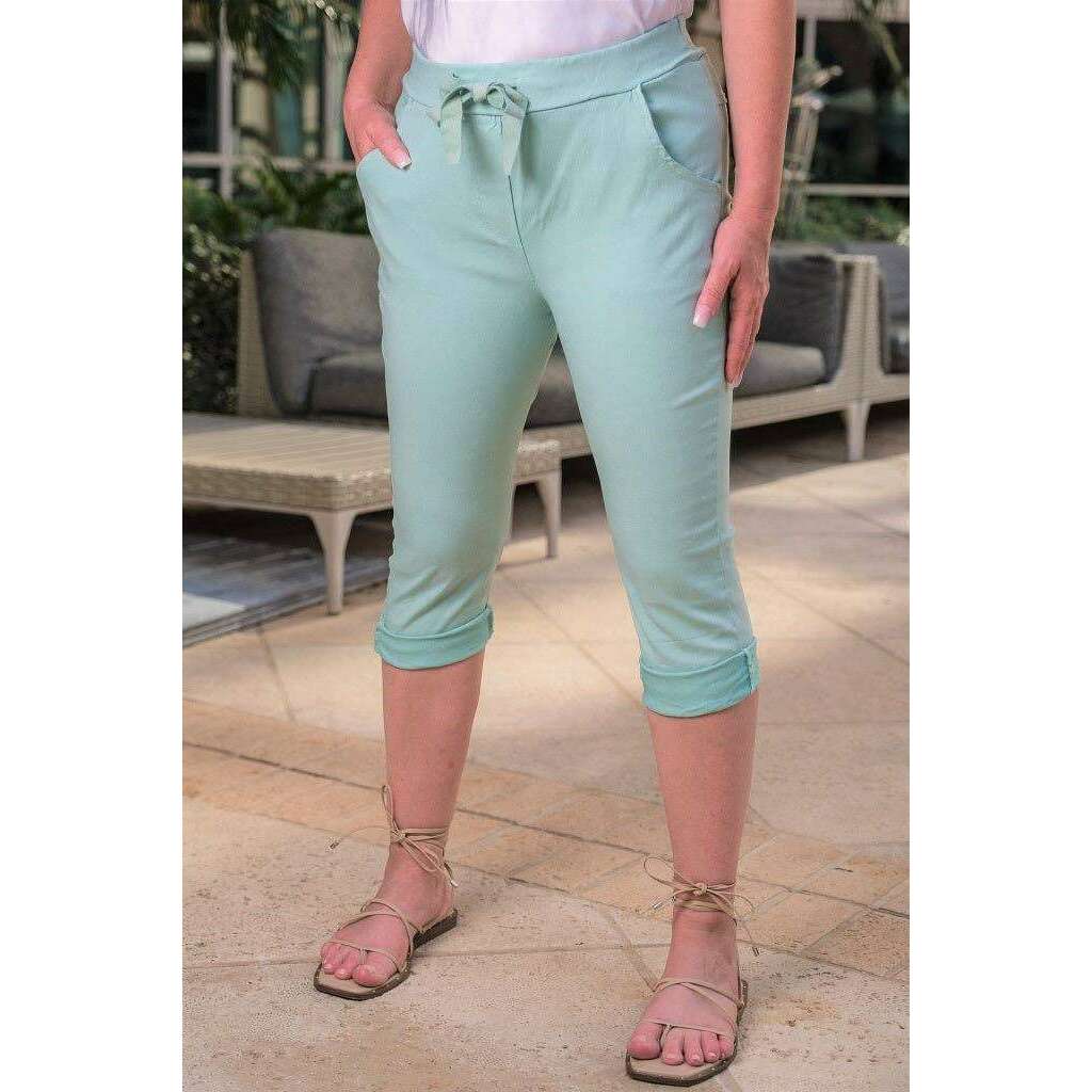 TINA STEPHENS ITALY Diana Walking Capri / Clamdigger Army, CLOTHING, TINA Stephens Italy/Tees By Tina, Plum Bottom