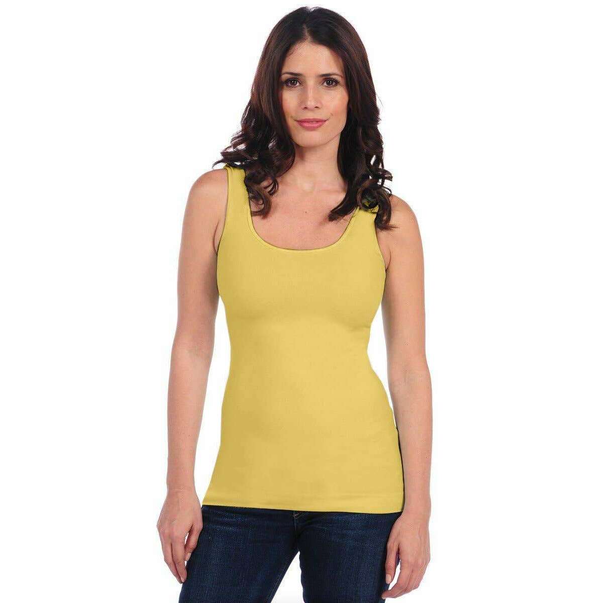 TINA STEPHENS ITALY Seamless Smooth Tank Daffodil, CLOTHING, TINA Stephens Italy/Tees By Tina, Plum Bottom