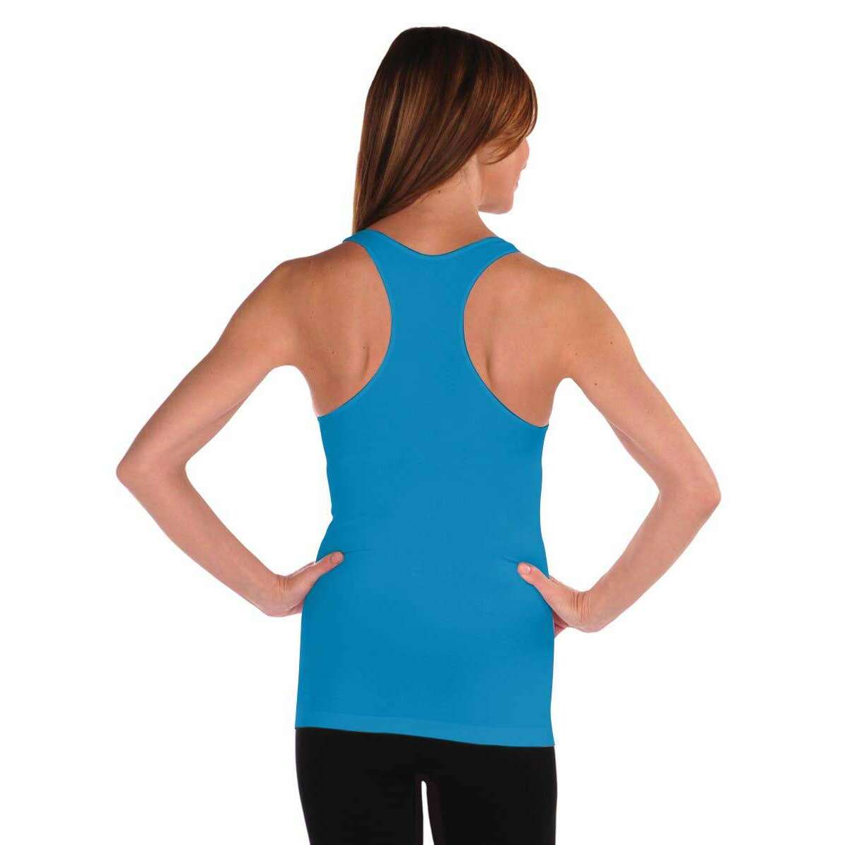TINA STEPHENS ITALY Sorbtek Racer Back Tank Turq, CLOTHING, TINA Stephens Italy/Tees By Tina, Plum Bottom