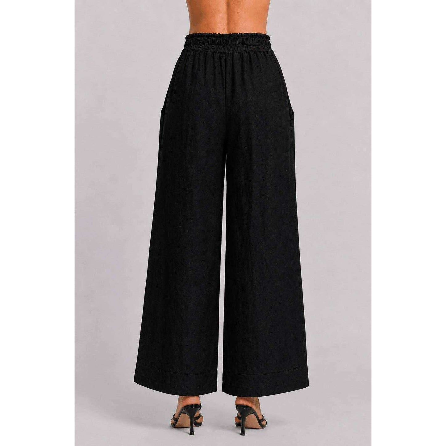 TINA Stephens Italy/Tees By Tina Lola Easy Linen Pant Black, Pants, TINA Stephens Italy/Tees By Tina, Plum Bottom