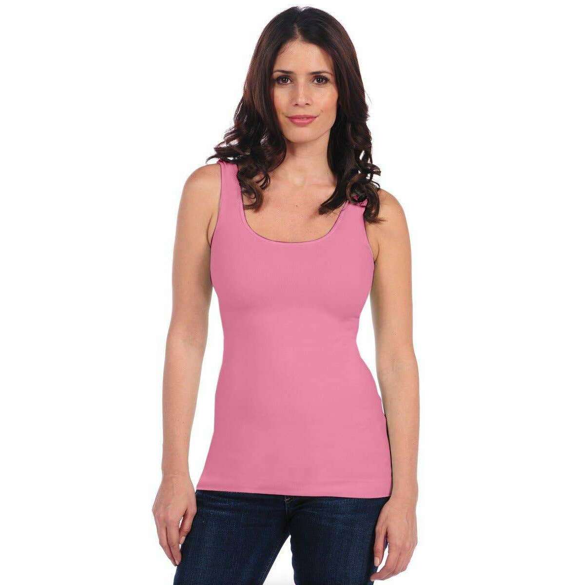 TINA Stephens Italy/Tees By Tina Seamless Smooth Tank Pink Flamingo, CLOTHING, TINA Stephens Italy/Tees By Tina, Plum Bottom