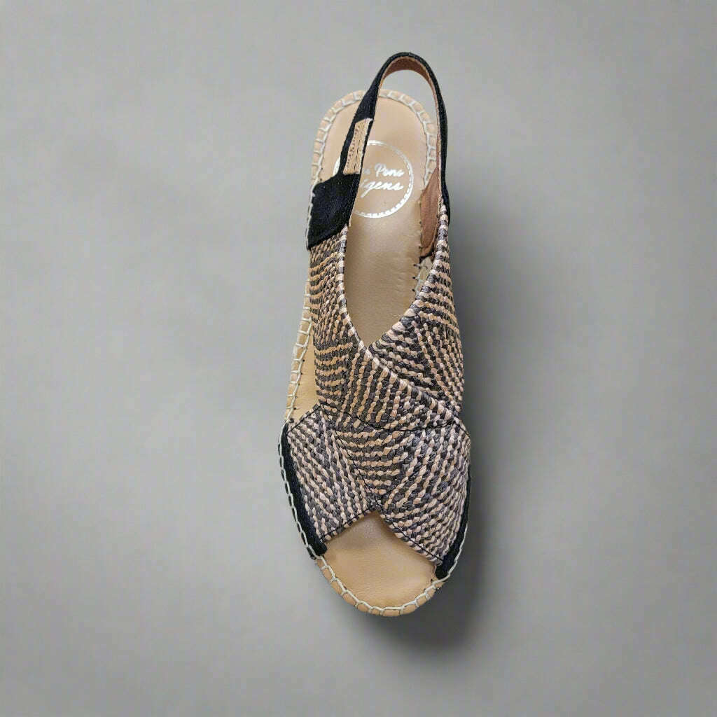 TONI PONS - MASAI - black & white, Sandals, Toni Pons, Plum Bottom