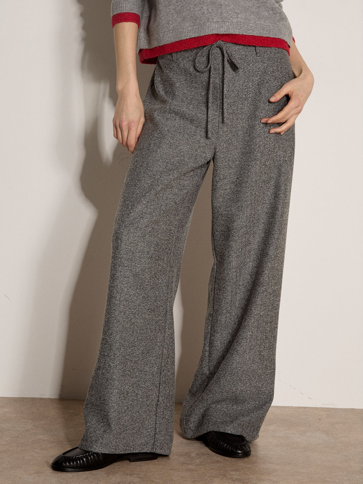 APRICOT Tweed Tie Trouser