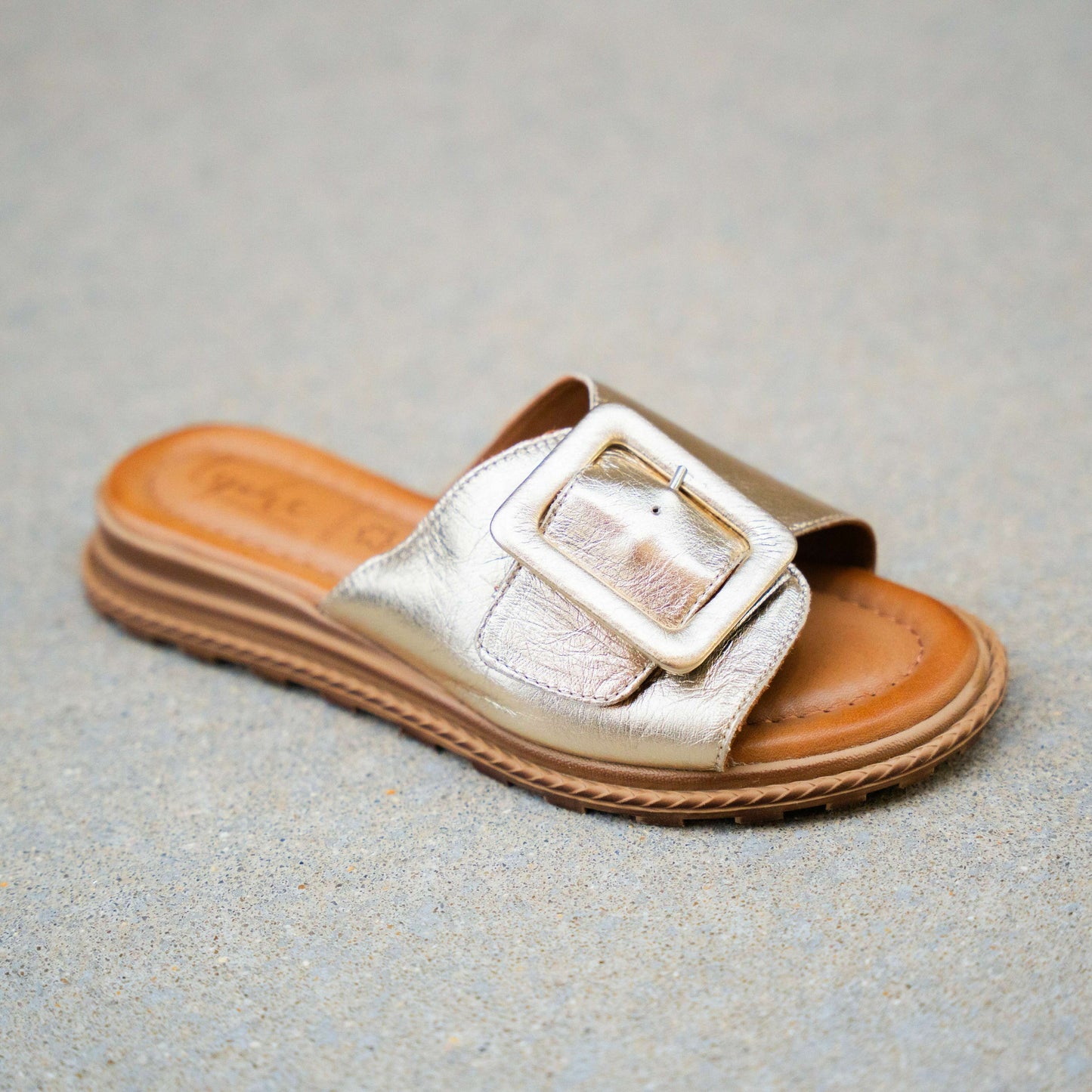 Tyche - Monroe - Pink, Lime & Metallic Gold, Sandals, Tyche International, Plum Bottom