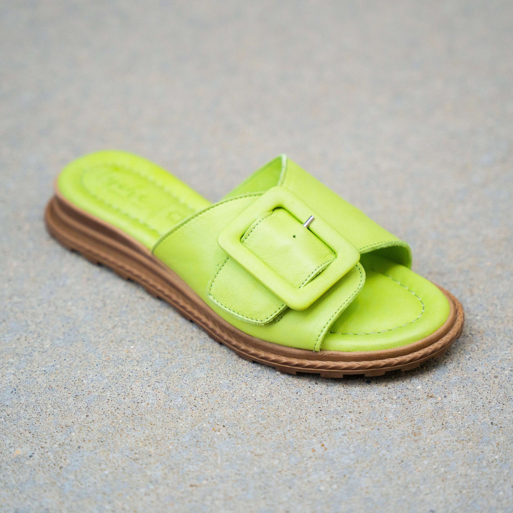 Tyche -  Monroe - Pink, Lime & Metallic Gold, Sandals, Tyche International, Plum Bottom