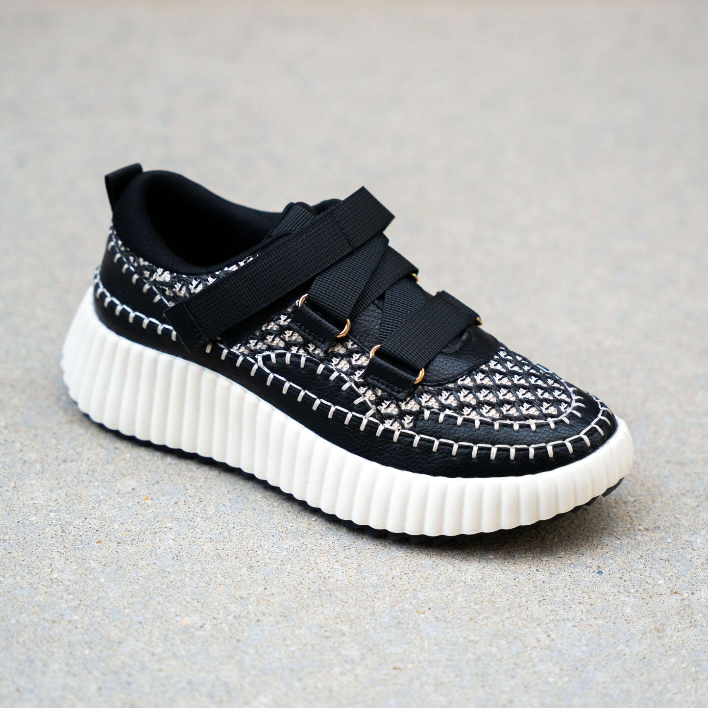 Tyche - Step Forward - Black & White, Sneakers, Tyche International, Plum Bottom