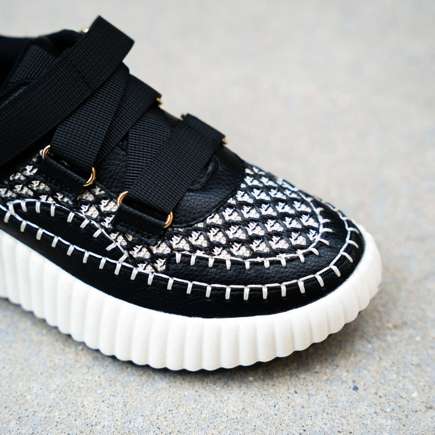 Tyche - Step Forward - Black & White, Sneakers, Tyche International, Plum Bottom