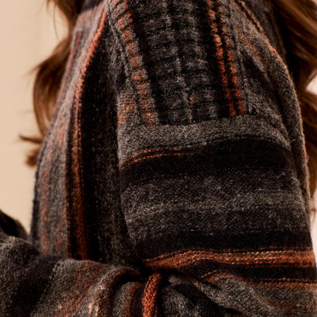 TRIBAL Yarn Dye Boat Neck Sweater