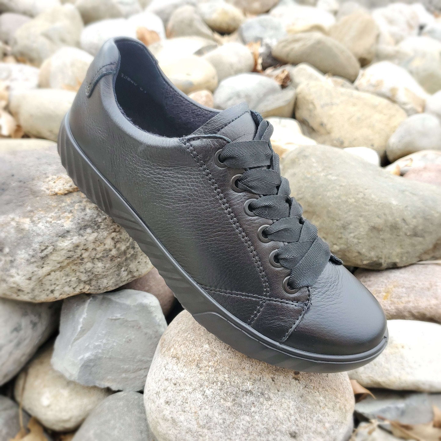ARA - Alexandria Black Leather, Sneakers, Ara, Plum Bottom