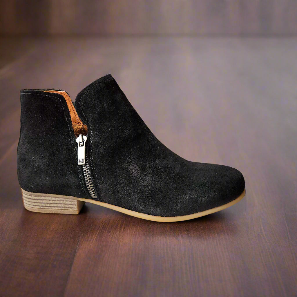 Eric Michael - Isabella Low Ankle Boot, Boots, Eric Michael, Plum Bottom