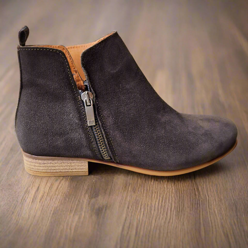 Eric Michael - Isabella Low Ankle Boot, Boots, Eric Michael, Plum Bottom