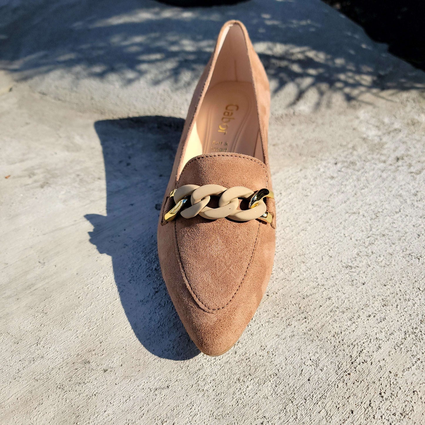 Gabor - Heeled Suede Loafer, Loafer, Gabor, Plum Bottom