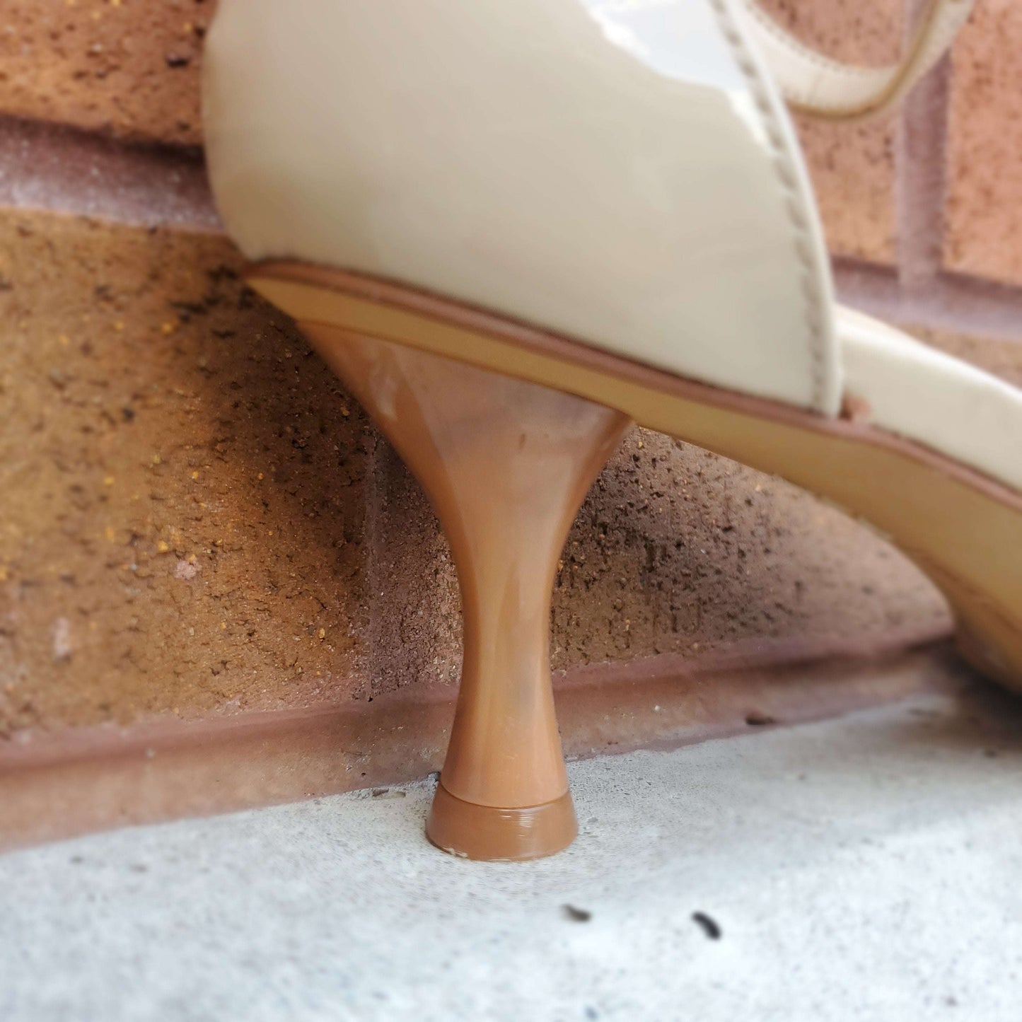 VINCE CAMUTO - Nude Patent Kitten Toe Ankle Strap Sandal, Sandals, VINCE CAMUTO, Plum Bottom