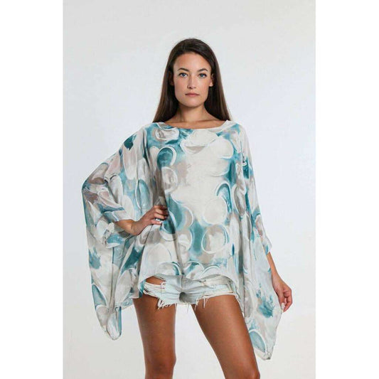 [TINA Stephens Italy/Tees By Tina - Sofia Soft Circle Silk Kaftan (BQ201CR): 316 Olive], [CLOTHING], [TINA Stephens Italy/Tees By Tina], [Plum Bottom].