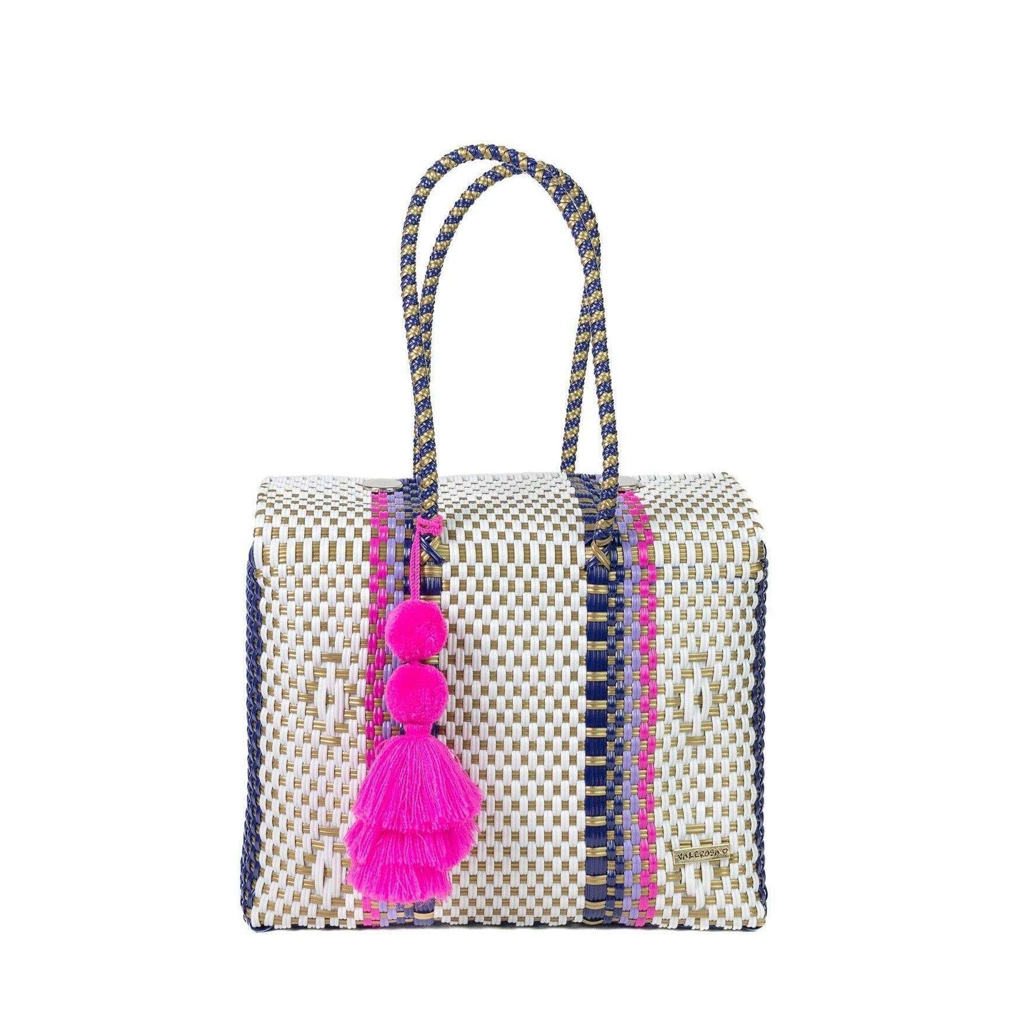 VALEROSA Diagonal Shopper Bag Peony