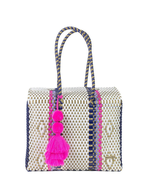 VALEROSA Diagonal Shopper Bag Peony