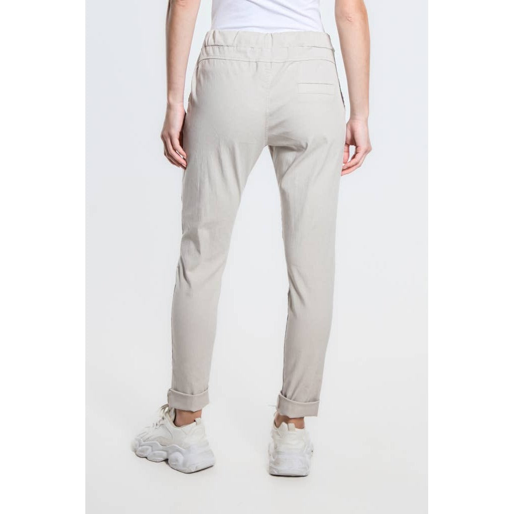 [TINA Stephens Italy/Tees By Tina - Danica Side Zipper Pant (PL155): 250 Beige], [CLOTHING], [TINA Stephens Italy/Tees By Tina], [Plum Bottom].