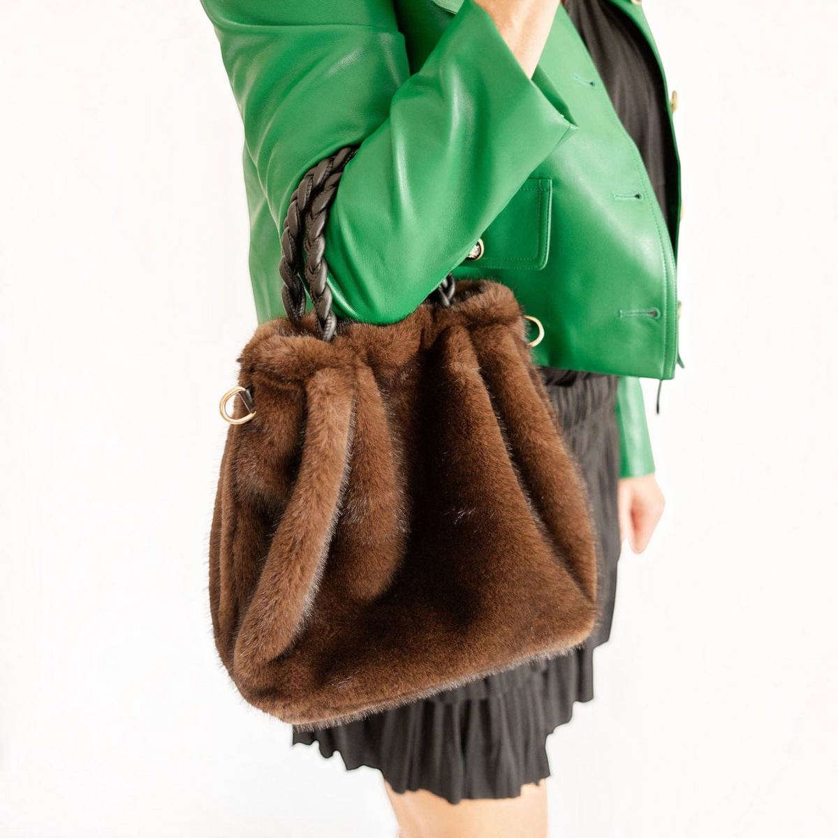 [Lisi Lerch - Heather Faux Fur Handbag- WS], [Handbags], [Lisi Lerch], [Plum Bottom].