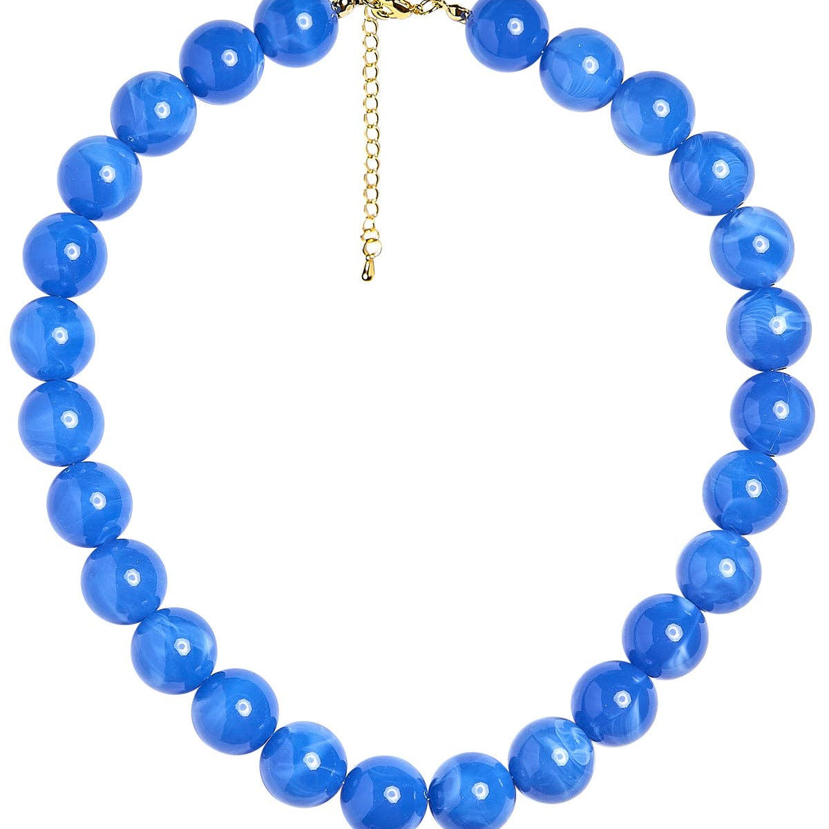 [Lisi Lerch - Ryan Beaded Acrylic Necklace - WS: Blue / 20mm], [Necklaces], [Lisi Lerch], [Plum Bottom].