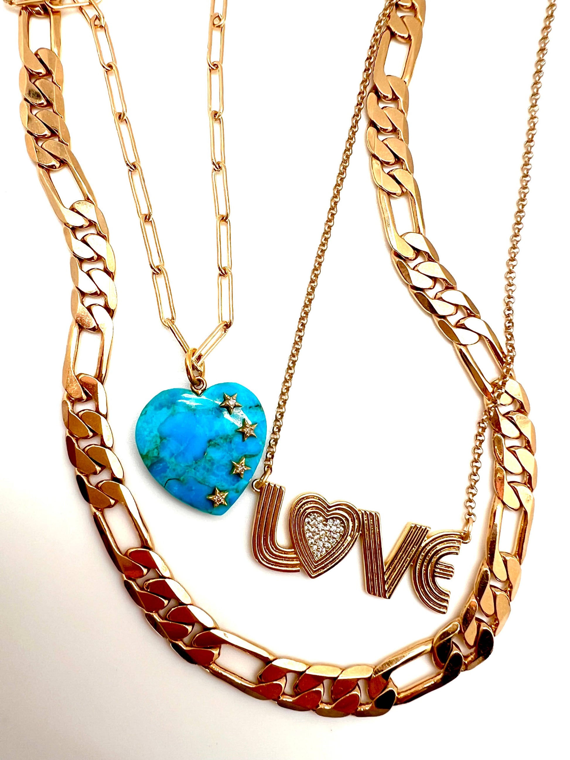[Karli Buxton - Retro LOVE Necklace], [JEWELRY], [Karli Buxton], [Plum Bottom].