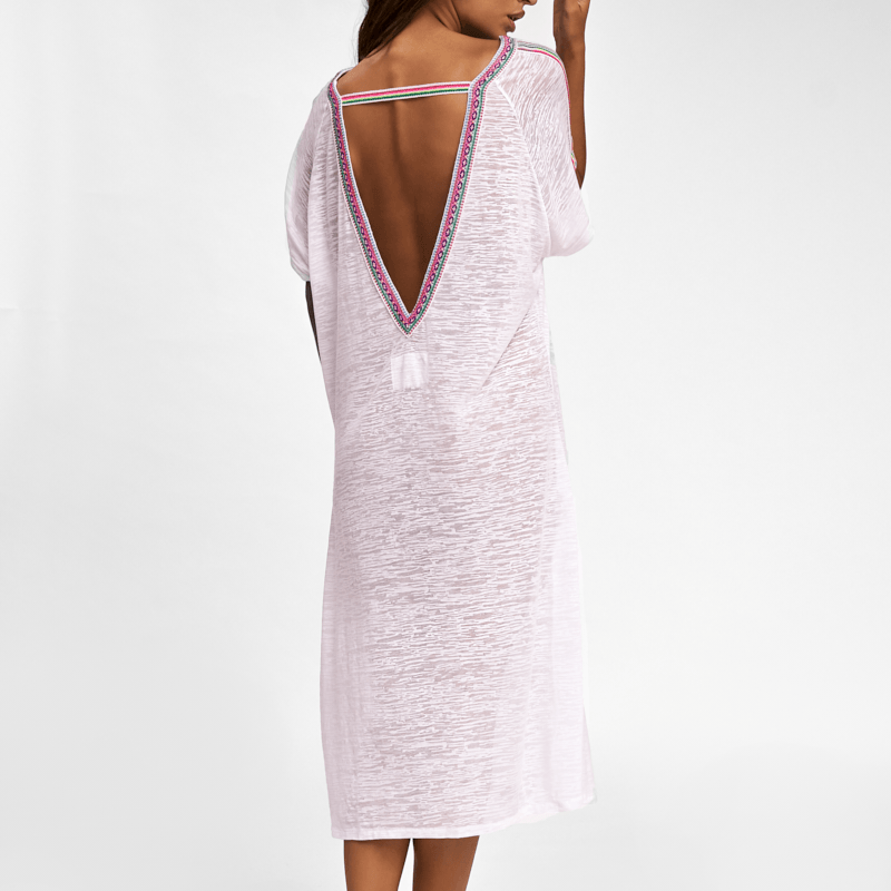 [pītusa - V-Back Dress: White / Petite], [], [pītusa], [Plum Bottom].