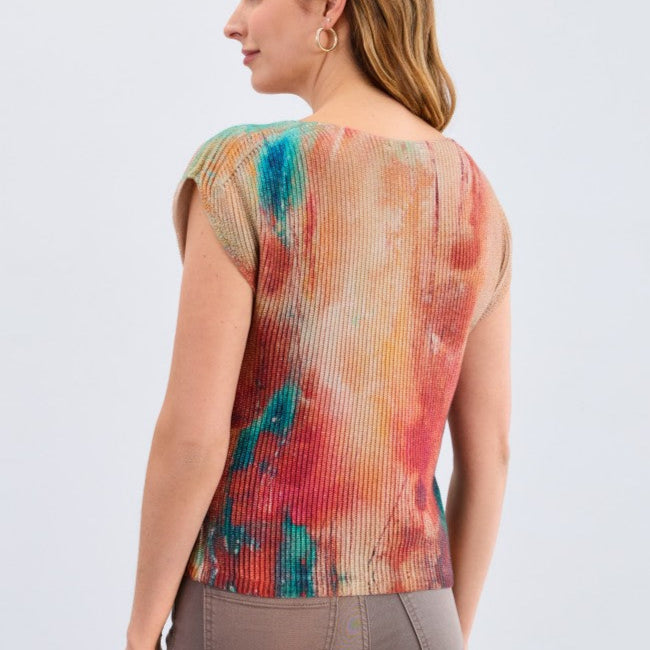 FDJ - Cap Sleeve Printed Sweater - Cheshire