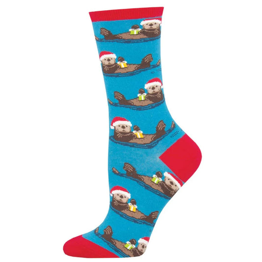 [SOCKSMITH Otterly Merry socks], [SOCKS], [SOCKSMITH], [Plum Bottom].