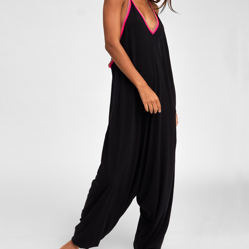 [pītusa - Pima Inca Jumpsuit: Black / Petite], [], [pītusa], [Plum Bottom].