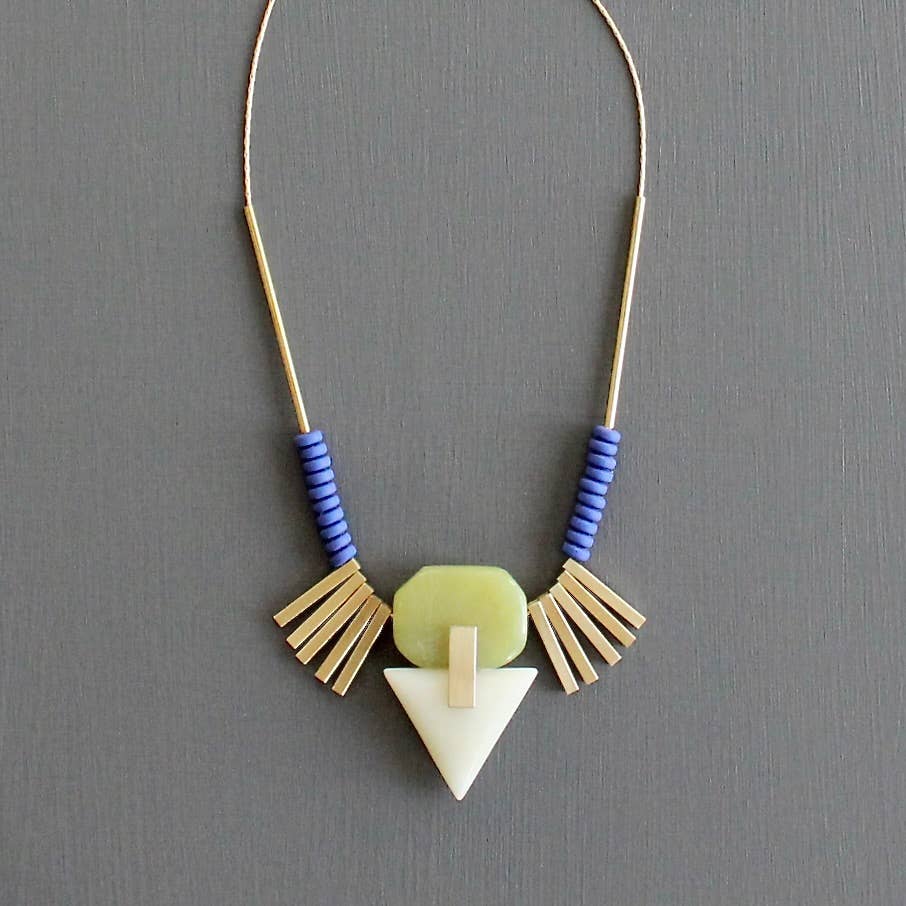 [David Aubrey Jewelry - KYL318 Artdeco pendant necklace], [Necklaces], [David Aubrey Jewelry], [Plum Bottom].