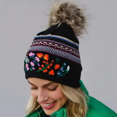 Panache - Luxe Floral Pom Hat