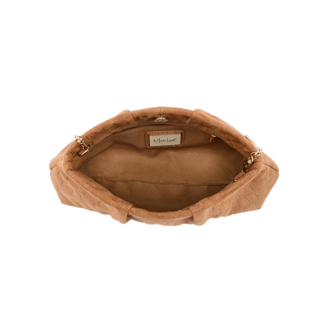 [Moda Luxe - Elva - Croc Embossed Faux Suede Clutch: Olive], [Handbags], [Moda Luxe], [Plum Bottom].