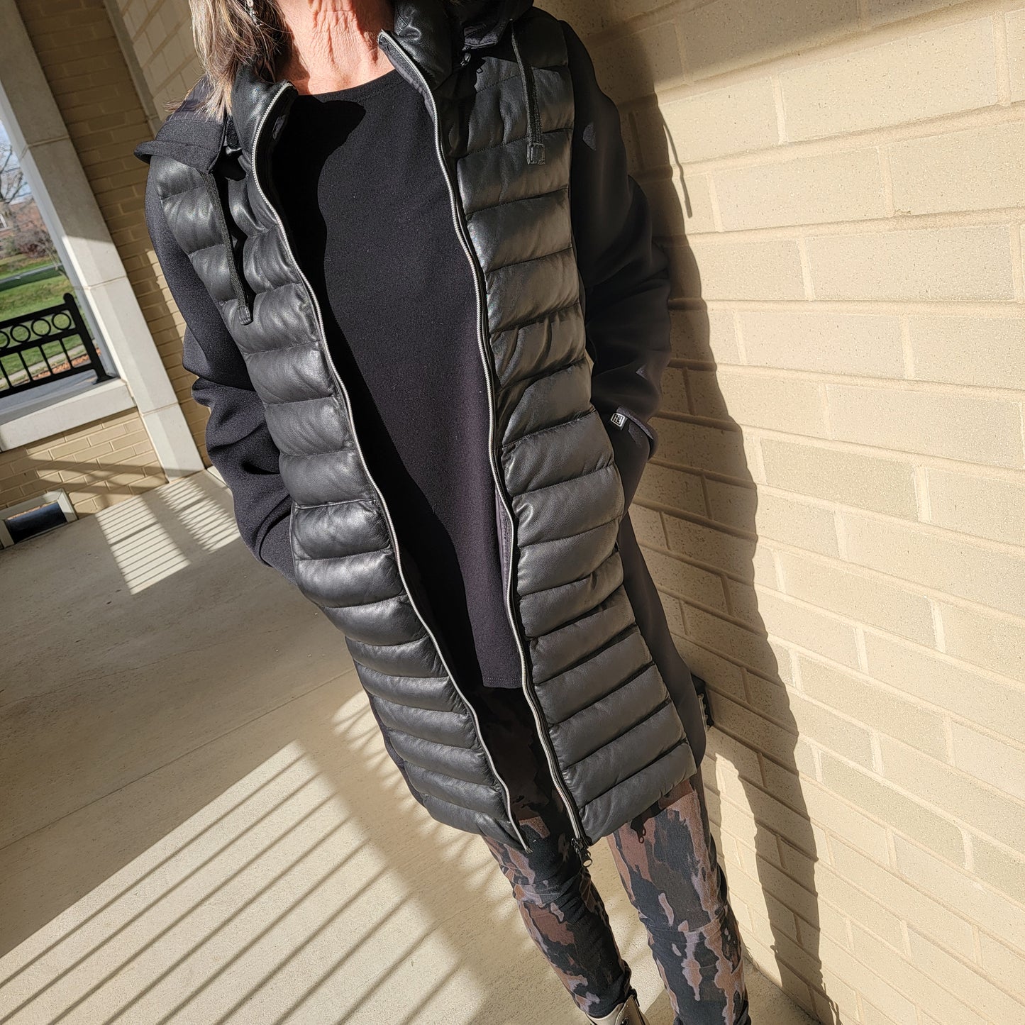 FREAKY NATION - Black Puffer Long Sport Jacket