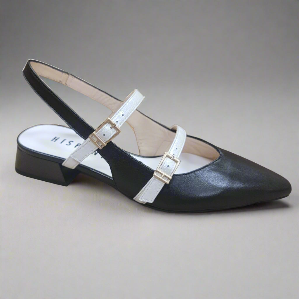 Hispanitas - HV25392 Slingback - Black & White