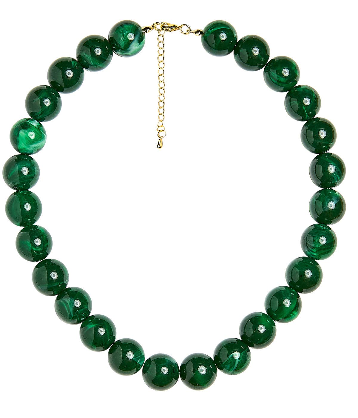 [Lisi Lerch - Ryan Beaded Acrylic Necklace - WS: Emerald / 16mm], [Necklaces], [Lisi Lerch], [Plum Bottom].