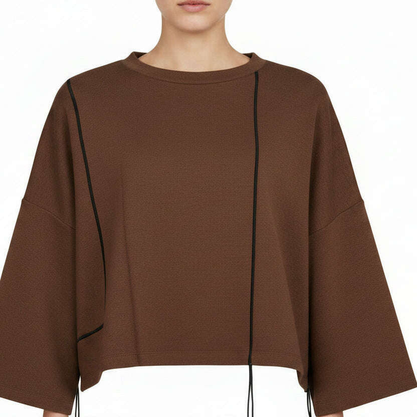 NOEN Crop Sweater w tassels
