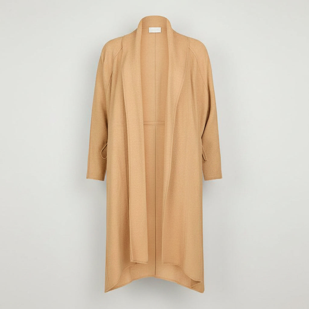 NOEN Cinched Waist Coat Camel