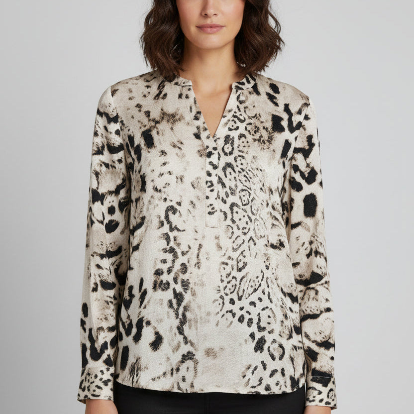 R.o.b. Leopard Longsleeve Blouse