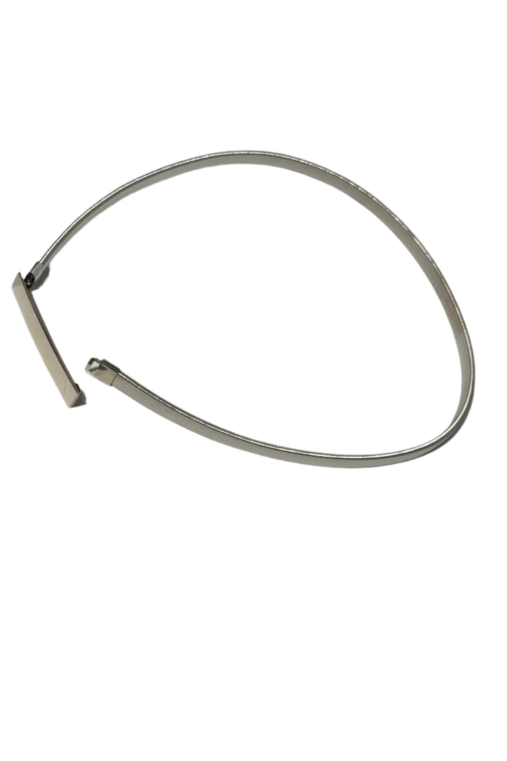[Ellyndale - Metal Stretchable Belt (Silver): Silver / O/S], [ACCESSORIES], [Ellyndale], [Plum Bottom].